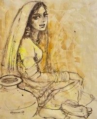 Moazzam Ali, 20 x 24 Inch, Watercolor on Paper, Figurative Painting, AC-MOZ-124 Moazzam Ali, 20 x 24 Inch, Watercolor on Paper, Figurative Painting, AC-MOZ-124